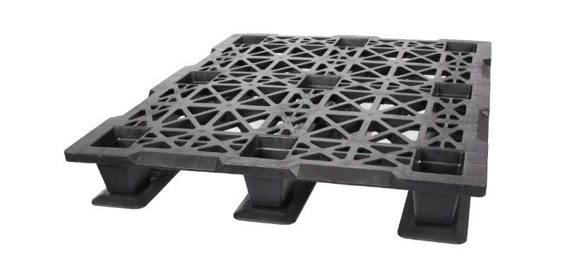 48x40 Nestable 3 runner pallet top view.